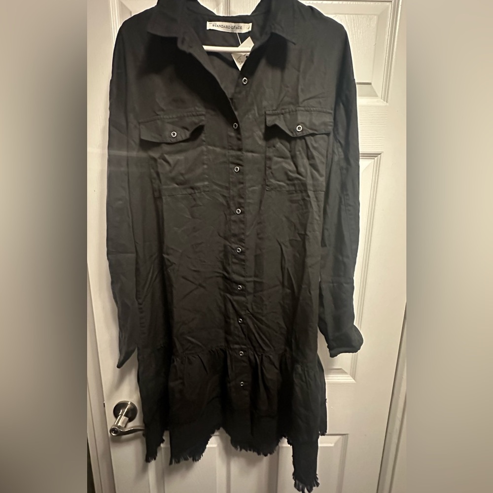 Standard Grace dress with frayed hem